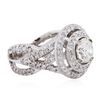 Image 2 : 14KT White Gold GIA Certified 3.01ctw Diamond Ring
