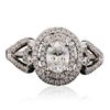 Image 1 : 14KT White Gold 0.86ctw Diamond Ring