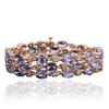 Image 1 : 14KT Rose Gold 24.17ctw Tanzanite and Diamond Bracelet