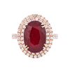Image 1 : 14KT Rose Gold 7.59ct Ruby and Diamond Ring