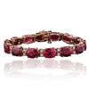 Image 1 : 14KT Rose Gold 43.12ctw Ruby and Diamond Bracelet