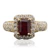 Image 1 : 14KT Yellow Gold 2.09ct Ruby and Diamond Ring
