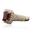 Image 2 : 14KT Yellow Gold 2.09ct Ruby and Diamond Ring