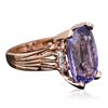 Image 2 : 14KT Rose Gold 9.42ct Tanzanite and Diamond Ring