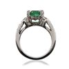 Image 3 : 14KT White Gold 3.01ct Emerald and Diamond Ring