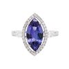 Image 1 : 14KT White Gold 3.02ct Tanzanite and Diamond Ring