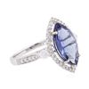 Image 2 : 14KT White Gold 3.02ct Tanzanite and Diamond Ring