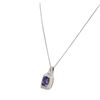 Image 3 : 14KT White Gold 2.10ct Tanzanite and Diamond Pendant With Chain