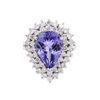 Image 1 : 14KT White Gold 5.20ct Tanzanite and Diamond Ring