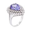 Image 3 : 14KT White Gold 5.20ct Tanzanite and Diamond Ring