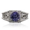 Image 1 : 18KT White Gold 1.76ct Tanzanite and Diamond Ring