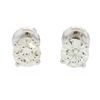 Image 1 : 14KT White Gold 1.09ctw Diamond Solitaire Earrings