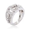 Image 3 : 14KT White Gold 0.80ctw Diamond Ring
