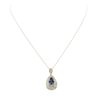 Image 1 : 14KT White Gold 3.11ct Tanzanite and Diamond Pendant with Chain