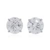 Image 1 : 14KT White Gold 3.20ctw Diamond Stud Earrings
