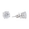 Image 2 : 14KT White Gold 3.20ctw Diamond Stud Earrings