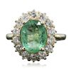 Image 1 : 14KT Yellow Gold 2.69ct Emerald and Diamond Ring