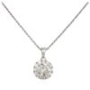 Image 2 : 14KT White Gold 1.02ctw Diamond Pendant With Chain