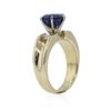 Image 3 : 14KT Yellow Gold 3.41ct Sapphire and Diamond Ring