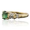 Image 2 : 14KT Yellow Gold 0.65ct Emerald and Diamond Ring