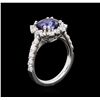 Image 3 : 14KT White Gold 3.00ct Sapphire and Diamond Ring