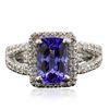 Image 1 : 14KT White Gold 1.85ct Tanzanite and Diamond Ring
