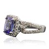 Image 2 : 14KT White Gold 1.85ct Tanzanite and Diamond Ring