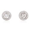 Image 1 : 14KT White Gold 0.75ctw Diamond Earrings