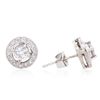 Image 2 : 14KT White Gold 0.75ctw Diamond Earrings