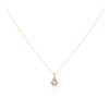 Image 1 : 14KT Yellow Gold 0.21ctw Diamond Pendant With Chain