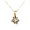 Image 2 : 14KT Yellow Gold 0.21ctw Diamond Pendant With Chain