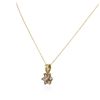 Image 3 : 14KT Yellow Gold 0.21ctw Diamond Pendant With Chain
