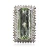 Image 1 : 14KT White Gold 31.56ct Quartz and Diamond Ring