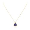 Image 1 : 14KT Yellow Gold 6.84ct Tanzanite and Diamond Pendant With Chain