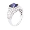 Image 3 : 14KT White Gold 3.23ct Sapphire and Diamond Ring