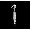 Image 2 : 14KT White Gold 9.82ctw Black Diamond Earrings