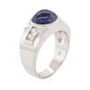 Image 3 : 14KT White Gold 6.55ct Sapphire and Diamond Ring