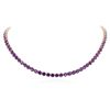 Image 1 : 14KT Yellow Gold 33.60ctw Amethyst Necklace