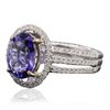 Image 2 : 14KT White Gold 2.14ct Tanzanite and Diamond Ring