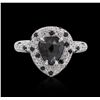 Image 1 : 14KT White Gold 2.08ctw Black Diamond Ring