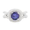 Image 1 : 14KT White Gold 1.56ct Tanzanite and Diamond Ring