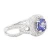 Image 2 : 14KT White Gold 1.56ct Tanzanite and Diamond Ring