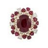 Image 1 : 14KT Yellow Gold 10.52ctw Ruby and Diamond Ring