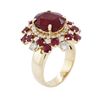 Image 3 : 14KT Yellow Gold 10.52ctw Ruby and Diamond Ring