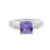 Image 1 : 18KT White Gold 2.62ct Tanzanite and Diamond Ring