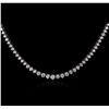 Image 2 : 14KT White Gold 5.73ctw Diamond Necklace