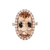 Image 1 : 14KT Rose Gold 8.82ct Morganite and Diamond Ring