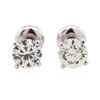 Image 1 : 14KT White Gold 1.03ctw Diamond Solitaire Earrings
