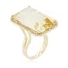 Image 3 : 14KT Yellow Gold 38.72ct Citrine and Diamond Ring