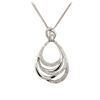 Image 2 : 14KT White Gold 1.21ctw Diamond Pendant With Chain